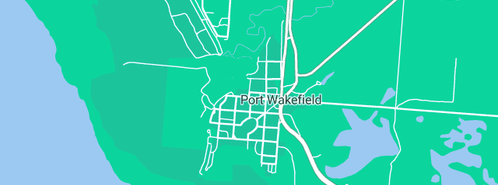 Map showing the location of Port Wakefield Holiday Cottages in Port Wakefield, SA 5550