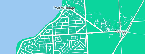 Map showing the location of Shanti by the Sea in Port Willunga, SA 5173