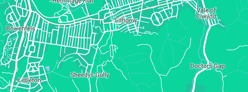 Map showing the location of Valley Drive Car Wash Lithgow in Pottery Estate, NSW 2790