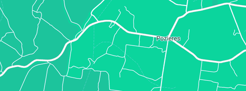 Map showing the location of Pozieres Cold Stores in Pozieres, QLD 4352