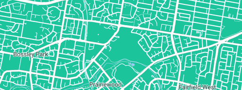 Map showing the location of Renee Elizabeth Wanna in Prairiewood, NSW 2176