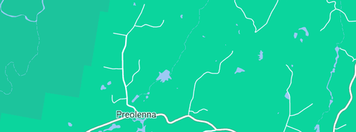 Map showing the location of PREOLENNA FOREST FARM in Preolenna, TAS 7325