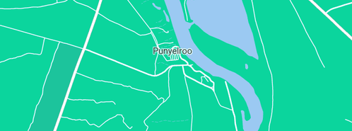 Map showing the location of Punyelroo Caravan Park in Punyelroo, SA 5353
