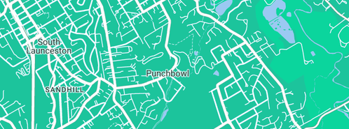 Map showing the location of Optimal Wellbeing in Punchbowl, TAS 7249
