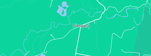 Map showing the location of Pyengana Dairy Company in Pyengana, TAS 7216