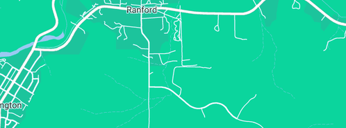 Map showing the location of Ranford Pool (Darminning Pool) in Ranford, WA 6390