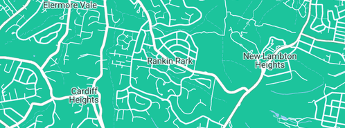 Map showing the location of Wheel Skills Rider Training in Rankin Park, NSW 2287