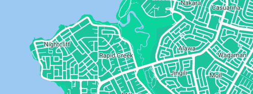 Map showing the location of DoTerra Darwin Essentials Oils in Rapid Creek, NT 810