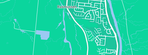 Map showing the location of Acacia Turf in Rasmussen, QLD 4815