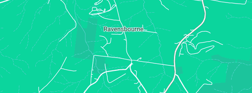 Map showing the location of Ravensbourne Uniting Church in Ravensbourne, QLD 4352