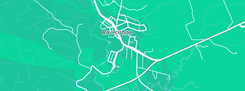 Map showing the location of Woodleigh Station in Ravenshoe, QLD 4888