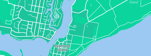 Map showing the location of Riviera Meadows Miniature Animal Farm in Raymond Island, VIC 3880