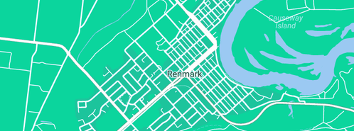 Map showing the location of Renmark Ice And Cold Storage in Renmark South, SA 5341