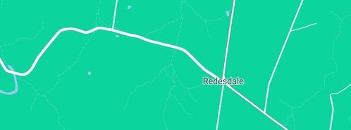 Map showing the location of Redesdale Primary School in Redesdale, VIC 3444