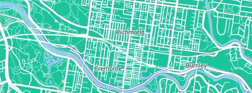 Map showing the location of Snap Printing in Richmond East, VIC 3121