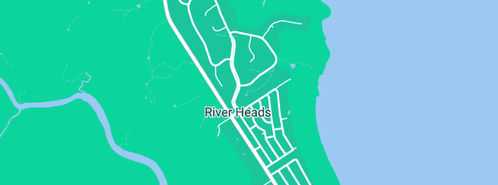 Map showing the location of Sandy Staits Wastewater Treatment in River Heads, QLD 4655