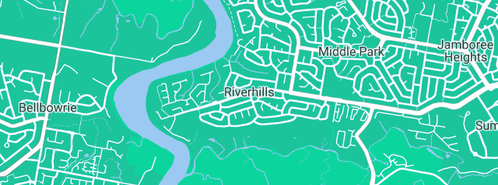 Map showing the location of Centenary Nannies in Riverhills, QLD 4074