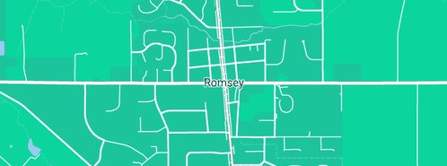 Map showing the location of Nuttal B.I. in Romsey, VIC 3434