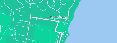 Map showing the location of Kruse Building & Joinery in Roches Beach, TAS 7170