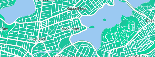 Map showing the location of Pallister in Rodd Point, NSW 2046
