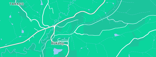 Map showing the location of Rokeby Crossover Rail Trail in Rokeby, VIC 3821