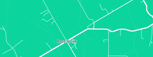 Map showing the location of Brown Hill Estate in Rosa Brook, WA 6285