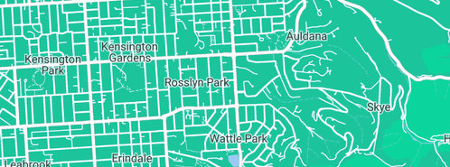 Map showing the location of Burnside Plumbing and Gas in Rosslyn Park, SA 5072