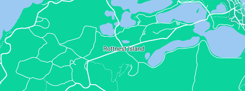 Map showing the location of Lomas Cottage in Rottnest Island, WA 6161