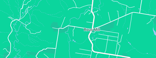 Map showing the location of Bob Clark Tree Lopping in Rous Mill, NSW 2477