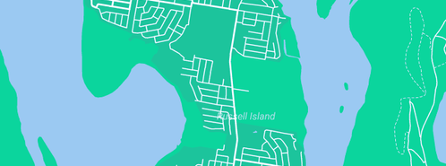 Map showing the location of Redland City Council Russell Island Library in Russell Island, QLD 4184