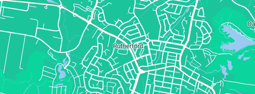 Map showing the location of Feral Archery in Rutherford, NSW 2320