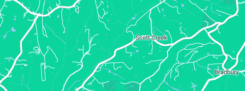 Map showing the location of Cottonville Farms in Scott Creek, SA 5153