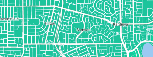 Map showing the location of Bonza Bins in Samson, WA 6163