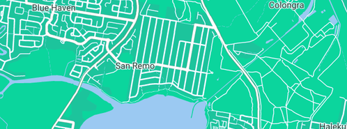 Map showing the location of Keen Creations in San Remo, NSW 2262