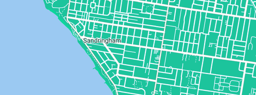 Map showing the location of Sandringham Sailing School in Sandringham, VIC 3191