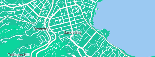 Map showing the location of JCW Images in Sandy Bay, TAS 7005