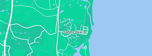 Map showing the location of Woolgoolga Sign Shop in Safety Beach, NSW 2456