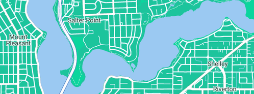 Map showing the location of Retail Audio Marketing in Salter Point, WA 6152