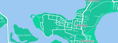 Map showing the location of All Tree Solutions in Saratoga, NSW 2251