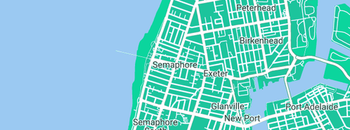 Map showing the location of Old Port Roofing in Semaphore, SA 5019