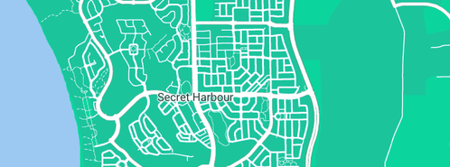 Map showing the location of EC Print in Secret Harbour, WA 6173