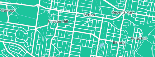 Map showing the location of Cahill Motorcycles in Sefton, NSW 2162