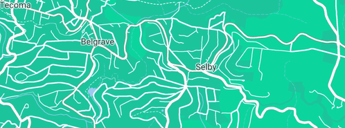 Map showing the location of Jill Weatherhead Garden Design in Selby, VIC 3159