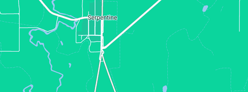 Map showing the location of Ampol Serpentine in Serpentine, VIC 3517