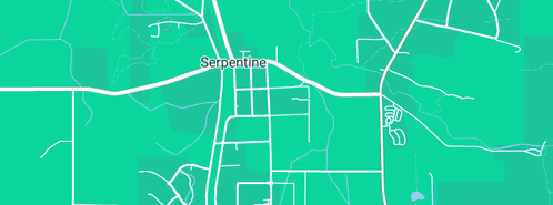 Map showing the location of Serpentine Rural Supplies in Serpentine, WA 6125