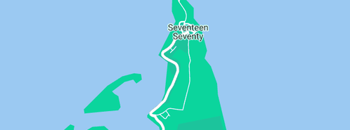 Map showing the location of Sovereign Lodge Resort 1770 in Seventeen Seventy, QLD 4677