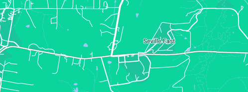 Map showing the location of Thousand Candles in Seville East, VIC 3139