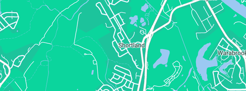 Map showing the location of Millers Pie & Sandwich Bar  Shortland in Shortland, NSW 2307