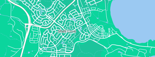 Map showing the location of Shellharbour Marina in Shell Cove, NSW 2529