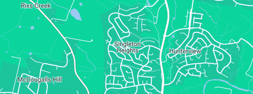 Map showing the location of JET Photographics in Singleton Heights, NSW 2330